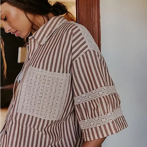 FP INTIMATELY Clear Skies Lounge Shirt, Size XS - Picture 2 of 3